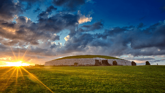 Sunrise over Newgrange, a UNESCO World Heritage Site