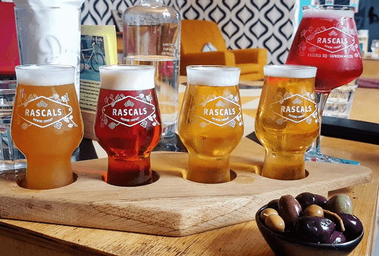 A selection of Craft Beers brewed by Rascals Brewery, Dublin